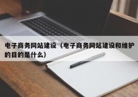 电子商务网站建设（电子商务网站建设和维护的目的是什么）