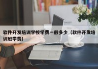 软件开发培训学校学费一般多少（软件开发培训班学费）